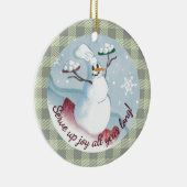 Snowman-Koch mit Schneebälle Weihnachtsschmuck (Rechts)