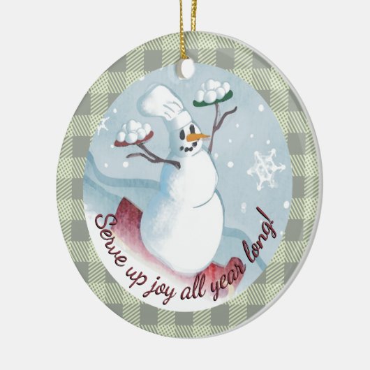 Snowman-Koch mit Schneebälle Weihnachtsschmuck (Links)