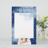 Snowman Koch Weihnachtsfeiertagskarte Briefpapier (Stehend Vorderseite)