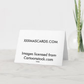 Snowman konsultiert plastische Chirurgen Feiertagskarte (Rückseite)