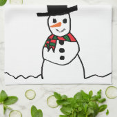 Snowman Küchentuch (Gefaltet)