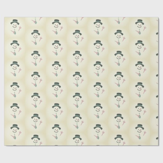 Snowman lächeln geschenkpapier (Flach)