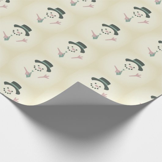 Snowman lächeln geschenkpapier (Ecke)