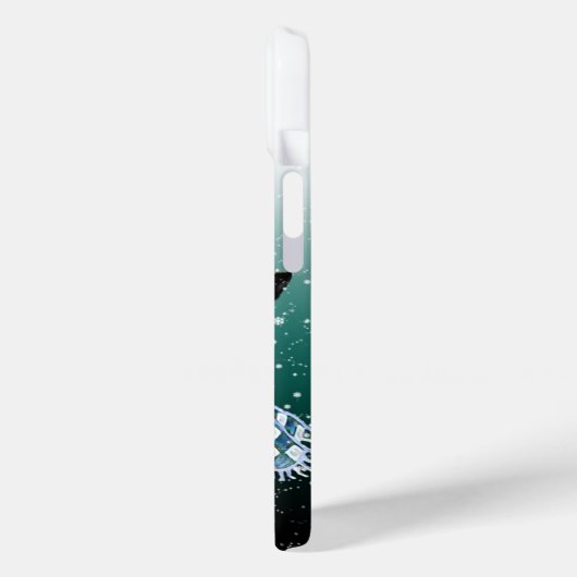 Snowman lächeln, Kardinal im Schneesturm Case-Mate iPhone Hülle (Rückseite / Links)