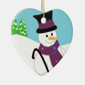 Snowman lächeln keramik ornament (Rechts)