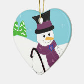 Snowman lächeln keramik ornament (Links)