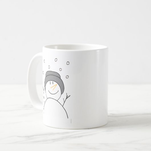 Snowman Lächeln Tasse (Vorderseite Links)