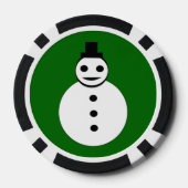 Snowman lächelt Weihnachten Pokerchips (Rückseite)