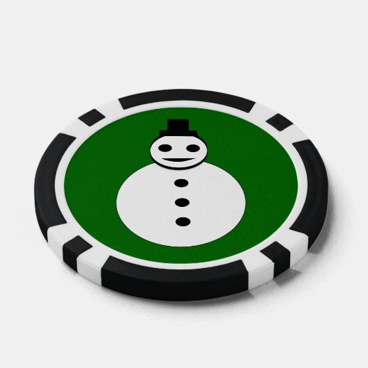 Snowman lächelt Weihnachten Pokerchips (Einzeln)