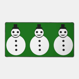 Snowman lächelt Weihnachten Schreibtischunterlage