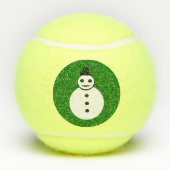 Snowman lächelt Weihnachten Tennisbälle (Rückseite)