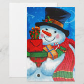 Snowman-Lagergeschenke Briefpapier (Vorne/Hinten)