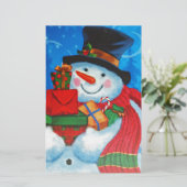 Snowman-Lagergeschenke Briefpapier (Stehend Vorderseite)