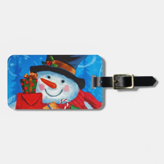 Snowman-Lagergeschenke Gepäckanhänger (Vorderseite horizontal)
