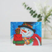 Snowman-Lagergeschenke Postkarte (Stehend Vorderseite)
