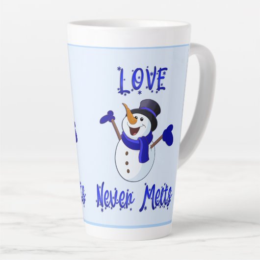 Snowman Large Latte Tasse (Rechte Ecke)
