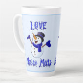Snowman Large Latte Tasse (Linke Ecke)
