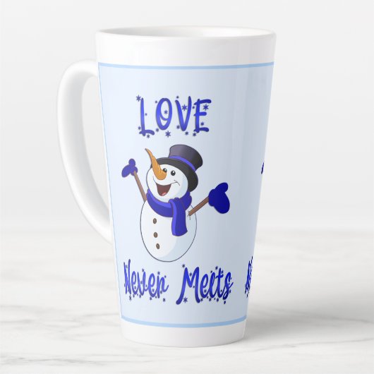 Snowman Large Latte Tasse (Linke Ecke)