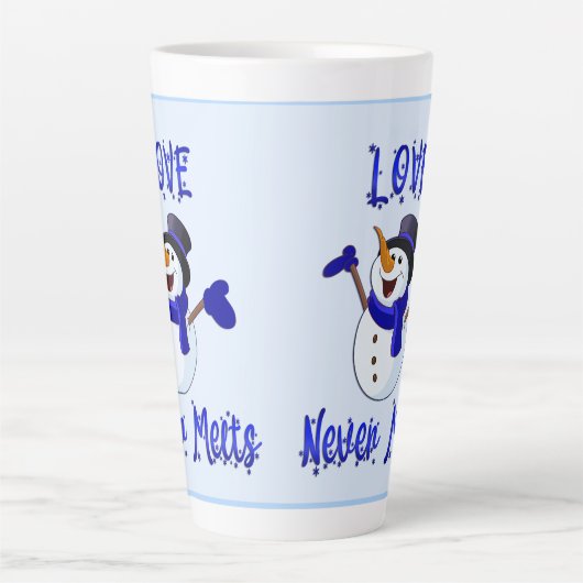 Snowman Large Latte Tasse (Vorderseite)
