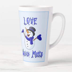 Snowman Large Latte Tasse