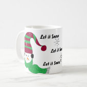 Snowman Lass es schneien Kaffeetasse (Vorderseite Links)