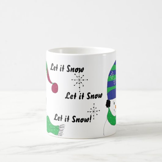 Snowman Lass es schneien Kaffeetasse (Mittel)
