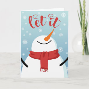 Snowman Lass es schneien Karte