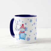 Snowman Lass es schneien Tasse (Vorderseite Links)