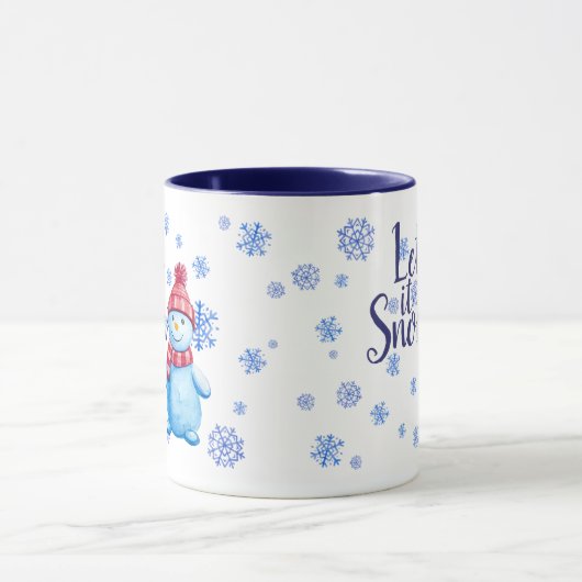 Snowman Lass es schneien Tasse (Zentrum)