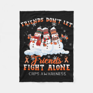 Snowman Lasse keine Freunde kämpfen Alone Crps Awa Fleecedecke