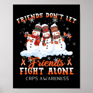 Snowman Lasse keine Freunde kämpfen Alone Crps Awa Poster