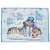 Snowman | Lassen Sie es Geschenktüte schneebedecke (Rückseite)