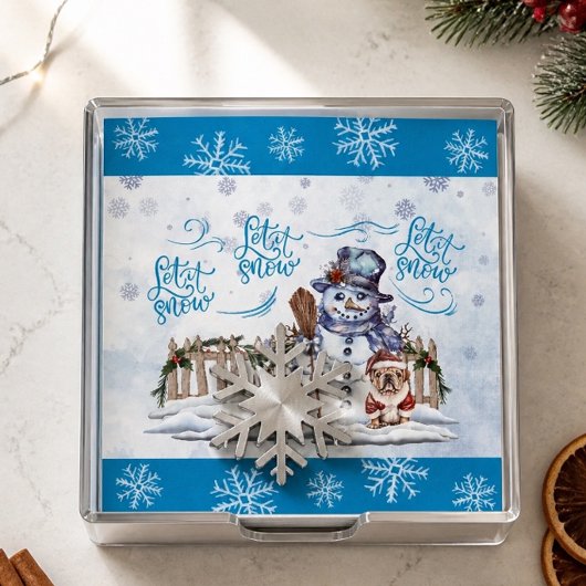 Snowman | Lassen Sie es Papier Napkin Serviette