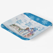 Snowman | Lassen Sie es Papierplatte schnippen Pappteller (Gewinkelt)
