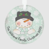 Snowman lässt es Personalisierte Acrylschmuck schn Ornament (Rückseite)