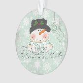 Snowman lässt es Personalisierte Acrylschmuck schn Ornament (Vorderseite)