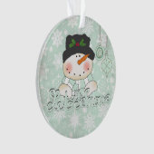 Snowman lässt es Personalisierte Acrylschmuck schn Ornament (Vorderseite)