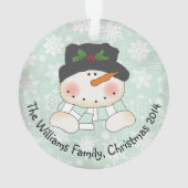 Snowman lässt es Personalisierte Acrylschmuck schn Ornament (Rückseite)