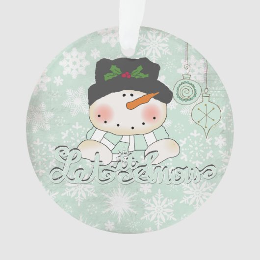 Snowman lässt es Personalisierte Acrylschmuck schn Ornament (Vorderseite)