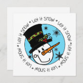 Snowman lässt es schneien feiertagskarte (Vorne/Hinten)