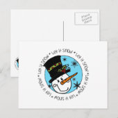 Snowman lässt es schneien feiertagspostkarte (Vorne/Hinten)