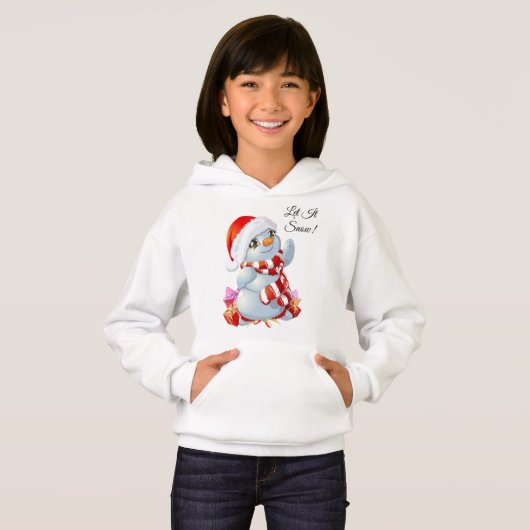 Snowman lässt es schneien hoodie (Vorne ganz)