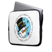 Snowman lässt es schneien laptopschutzhülle (Vorderseite Links)