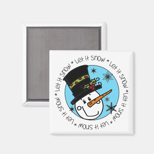 Snowman lässt es schneien magnet (Vorderseite/Rückseite)