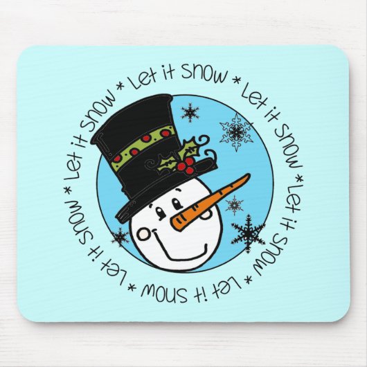 Snowman lässt es schneien mousepad (Vorne)