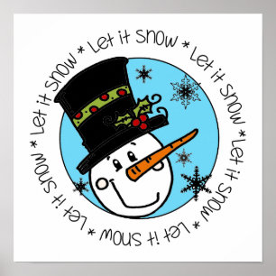 Snowman lässt es schneien poster
