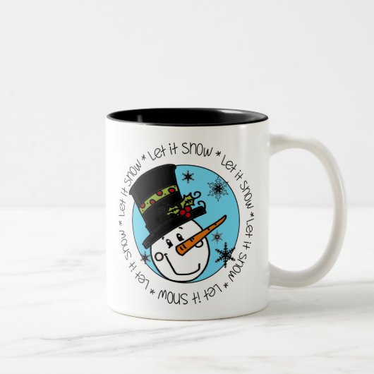 Snowman lässt es schneien zweifarbige tasse (Rechts)