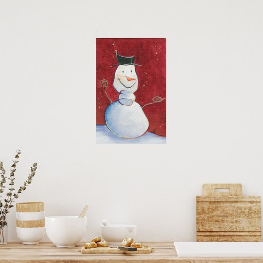 Snowman Leinwand Artwork Poster (Küche)