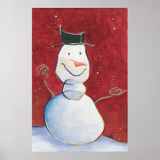 Snowman Leinwand Artwork Poster (Vorne)