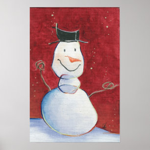 Snowman-Leinwand-Grafik Poster